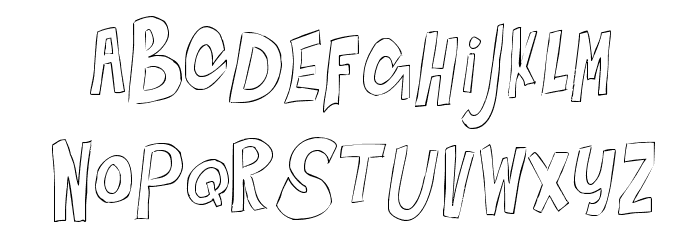 BouncingontheWalls-Regular Font LOWERCASE