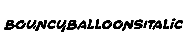 Bouncy Balloons Italic Schriftart