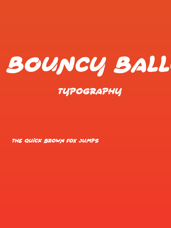 Bouncy Balloons Italic Poster
