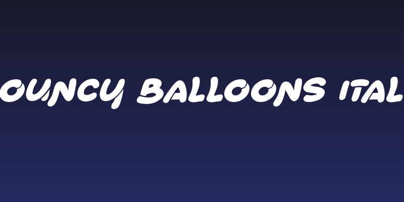 Bouncy Balloons Italic Social Header