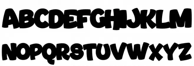 Bouncy Black PERSONAL USE ONLY フォント 大文字