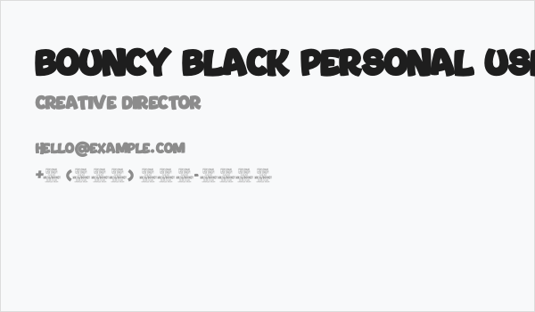 Bouncy Black PERSONAL USE ONLY Business Card