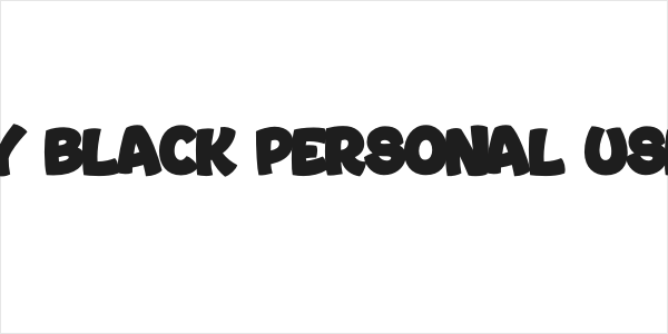 Bouncy Black PERSONAL USE ONLY Logo