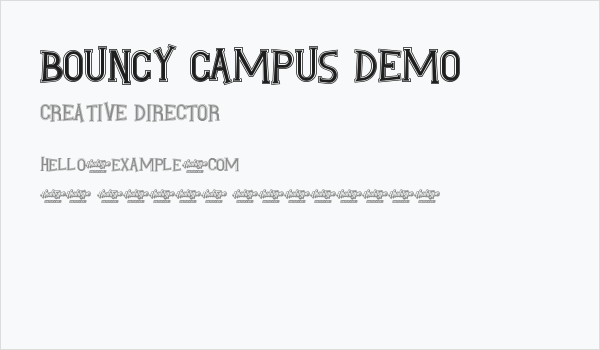 Bouncy Campus Demo Business Card