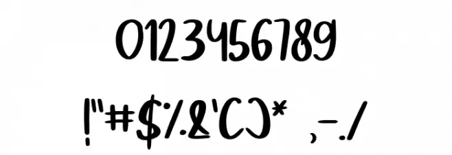 Bouncy Love Font OTHER CHARS