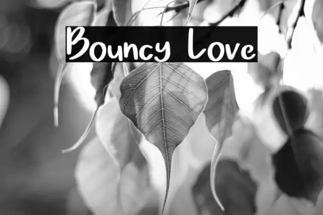 Bouncy Love Font examples