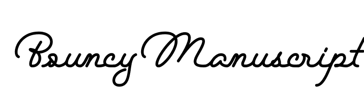 Bouncy Manuscript  Frei Schriftart Herunterladen