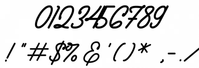 Bouncy Manuscript Font OTHER CHARS