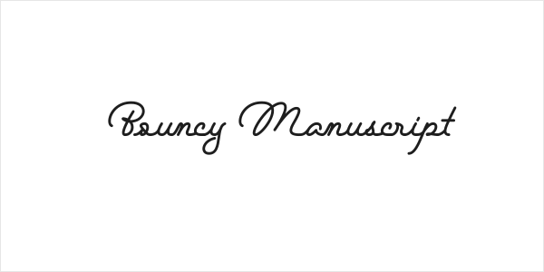 Bouncy Manuscript Logo