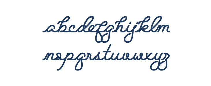 Bouncy Manuscript Lowercase