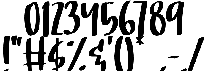 Bouncy Mate Font OTHER CHARS