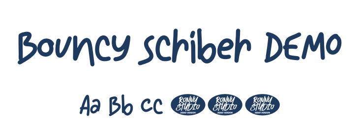 Bouncy Scriber DEMO Font Preview