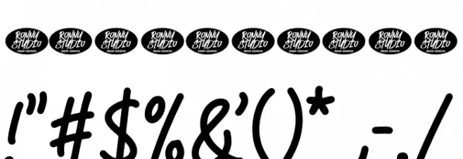 Bouncy Scriber DEMO フォント その他の文字