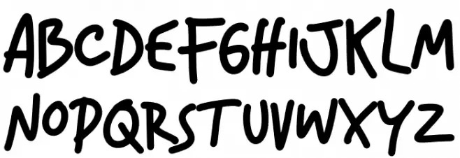 Bouncy Scriber DEMO フォント 大文字