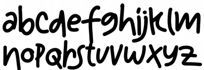 Bouncy Scriber DEMO フォント 小文字