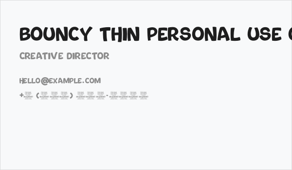 Bouncy Thin PERSONAL USE ONLY Business Card