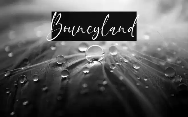 Bouncyland Font examples