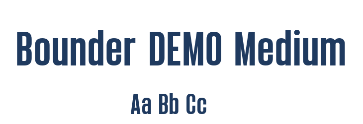Bounder DEMO Medium Font Preview