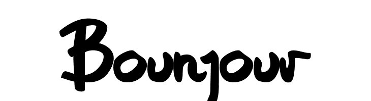 Bounjour  フリーフォントのダウンロード