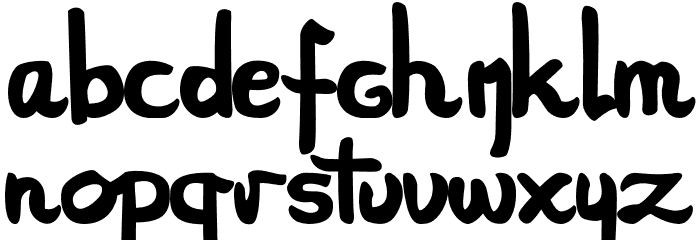 Bounjour Font LOWERCASE