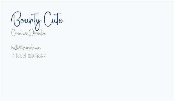Bounty Cute Business Card