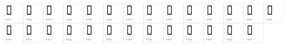Bouquet Initials Character Map