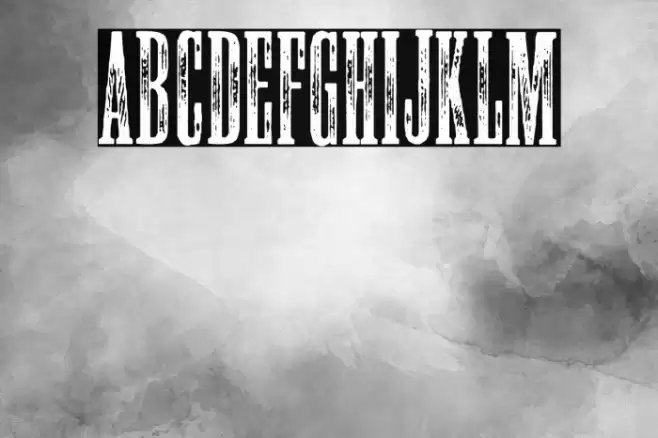 Bourbon whiskey Font examples