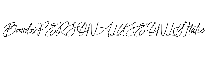 Bourdos PERSONAL USE ONLY Italic  フリーフォントのダウンロード