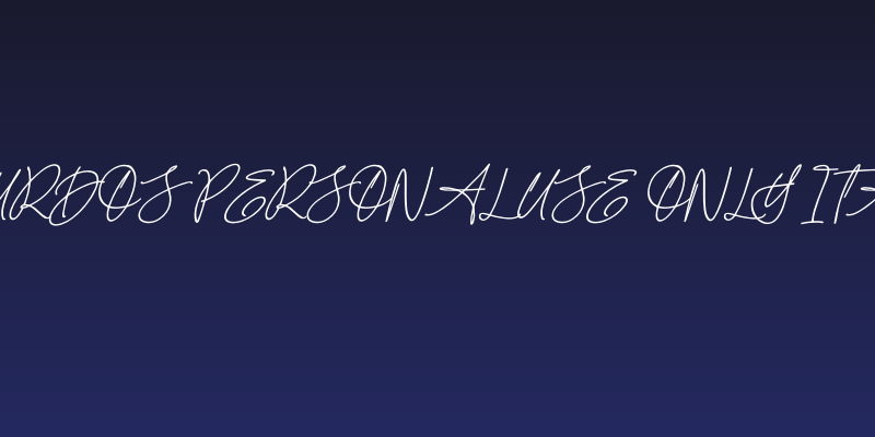 Bourdos PERSONAL USE ONLY Italic Social Header