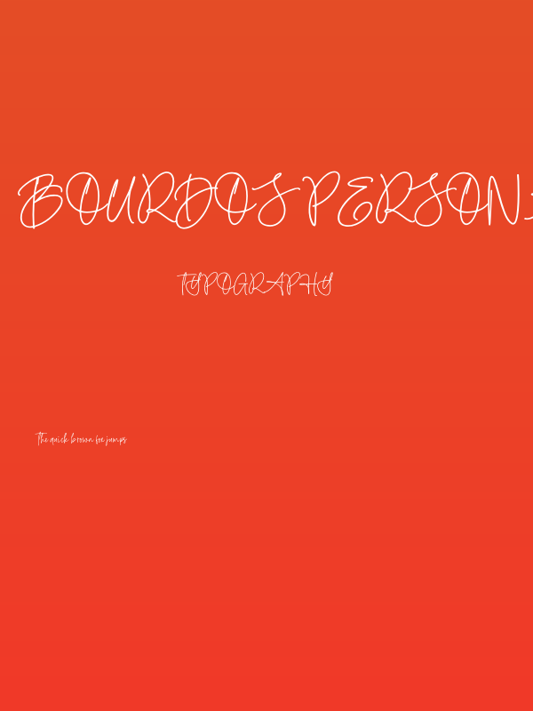 Bourdos PERSONAL USE ONLY Regular Poster