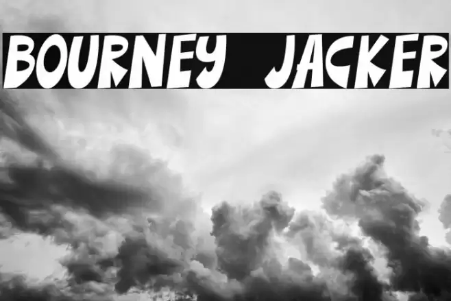Bourney Jacker Font examples