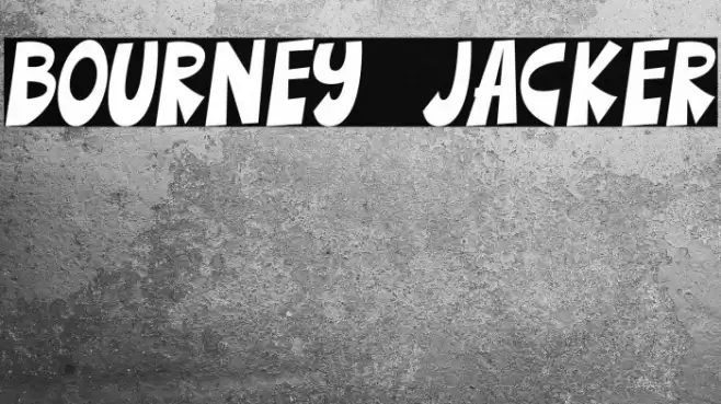 Bourney Jacker Font examples