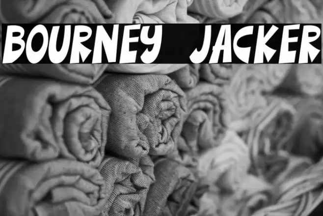 Bourney Jacker Font examples