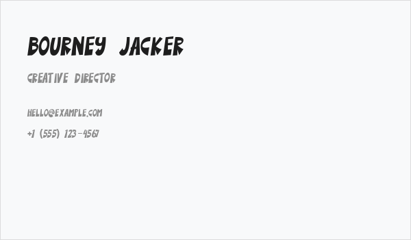 Bourney Jacker Business Card