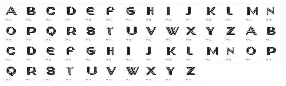Bourse Regular Character Map
