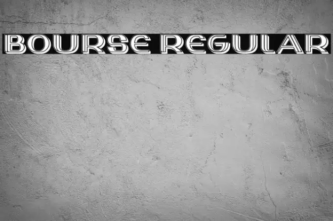Bourse Regular Font examples