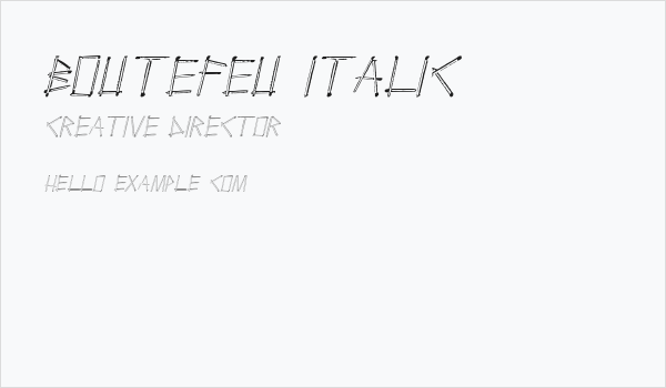 Boutefeu Italic Business Card