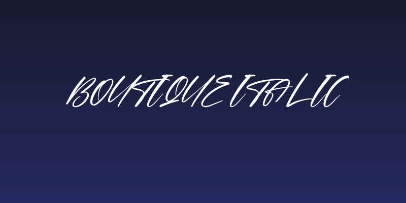 Boutique Italic Social Header