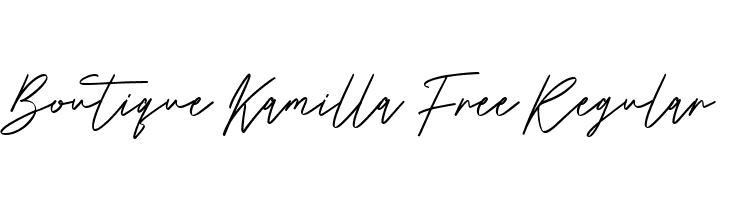 Boutique Kamilla Free Regular  フリーフォントのダウンロード