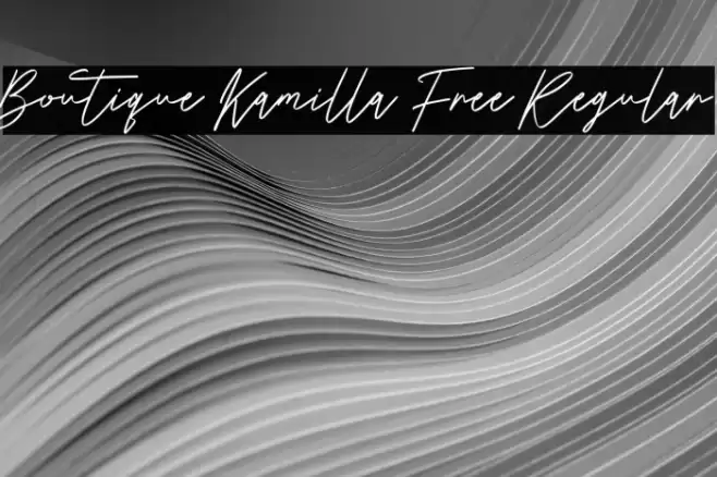 Boutique Kamilla Free Regular Font examples