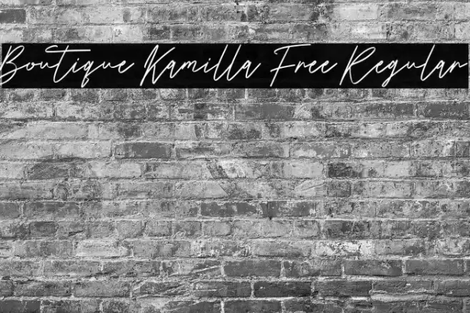 Boutique Kamilla Free Regular Font examples
