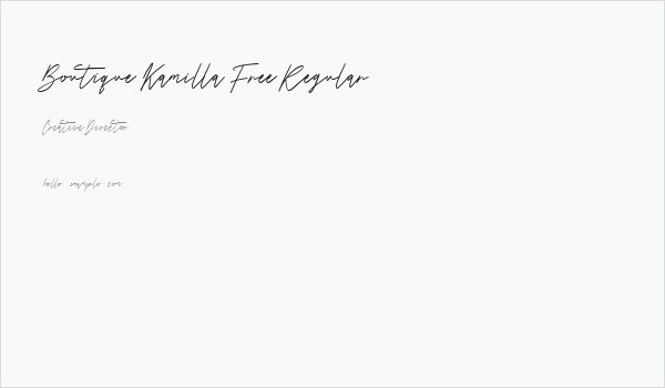 Boutique Kamilla Free Regular Business Card