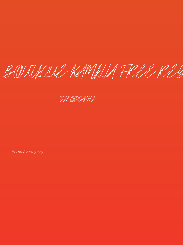Boutique Kamilla Free Regular Poster