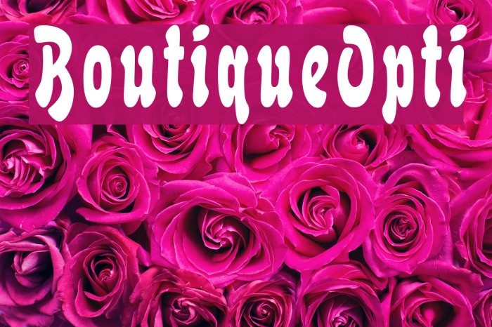 BoutiqueOpti Font examples