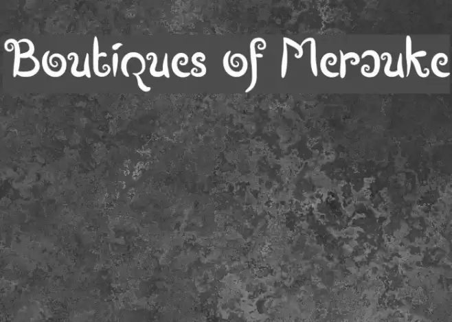 Boutiques of Merauke Font examples
