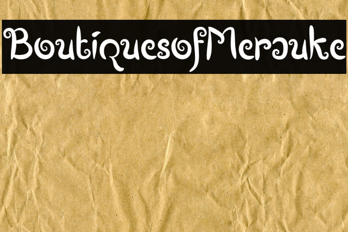 BoutiquesofMerauke फ़ॉन्ट examples
