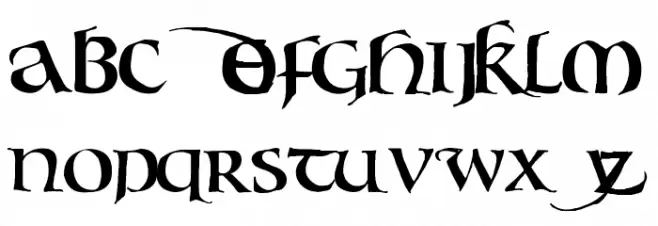 Bouwsma Uncial Caratteri MAIUSCOLE