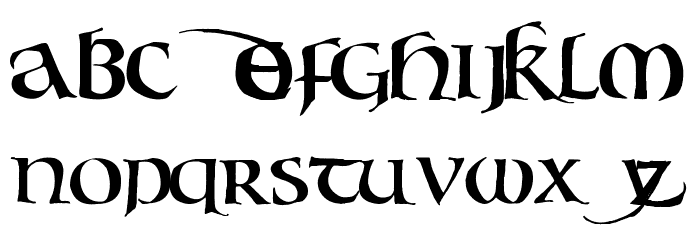 Bouwsma Uncial Font LOWERCASE