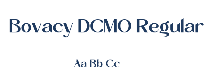 Bovacy DEMO Regular Font Preview
