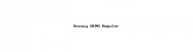 Bovacy DEMO Regular  Frei Schriftart Herunterladen